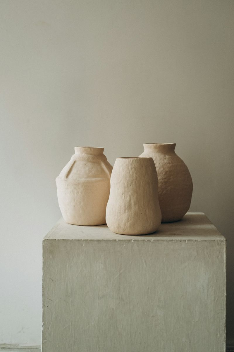 Trio de vases en grès